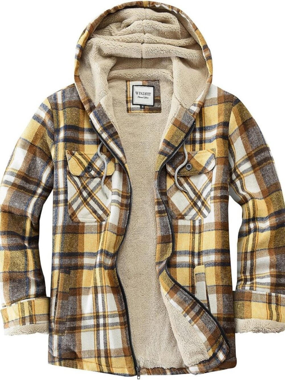 Cozy Women's Full Zip Plaid Fleece Jacket | Sherpa Lined for Warmth & Style